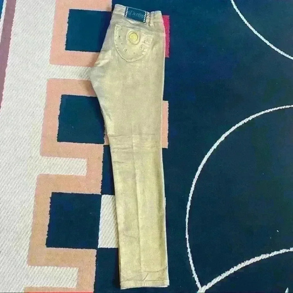 DERÉON by Beyoncé GOLD JEANS MID RISE DESIGNED BY  BEYONCÉ - Picture 8 of 16